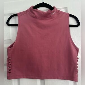 Cropped Pink Nike Pro Dri-Fit workout top